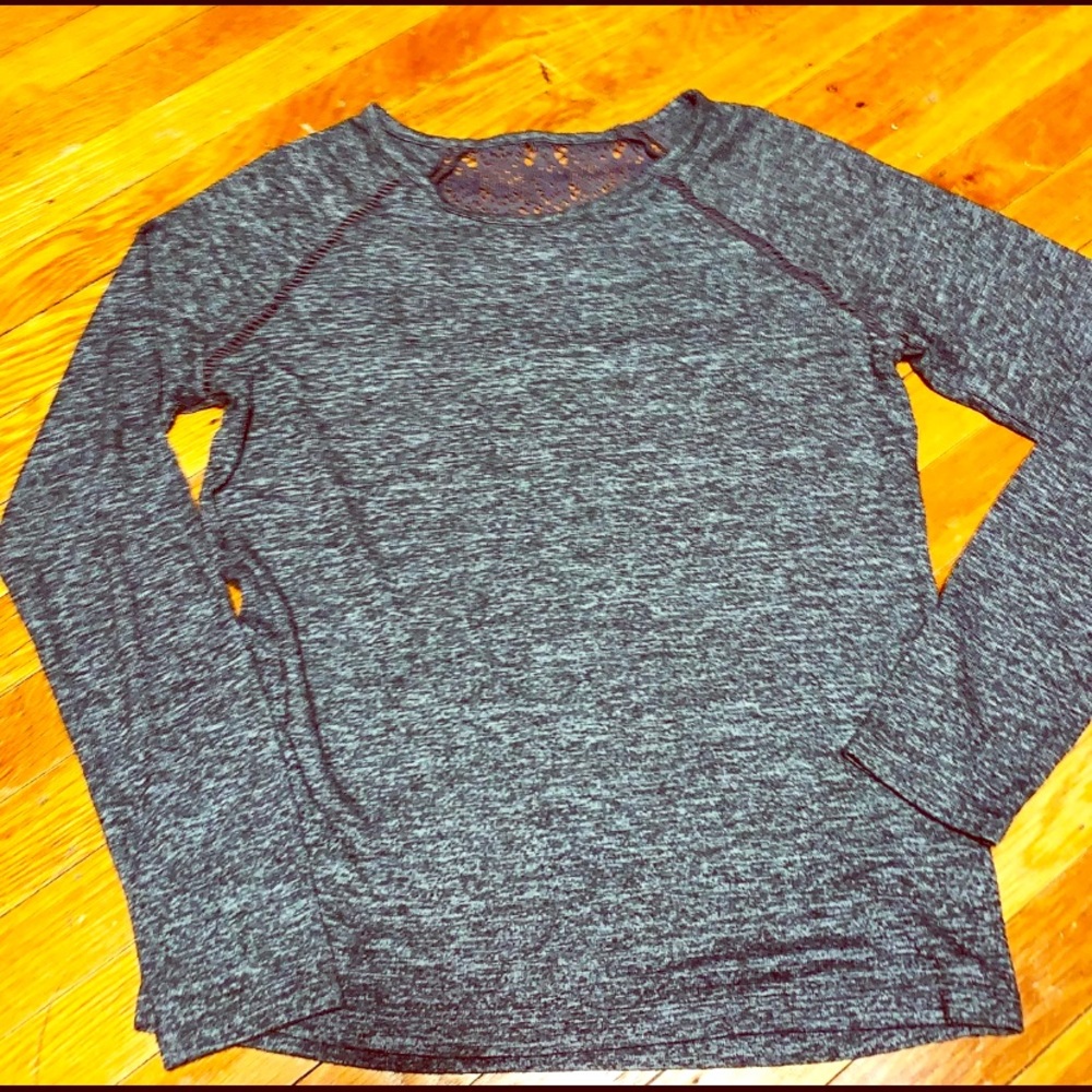 knit top w/ crocheted embellishments